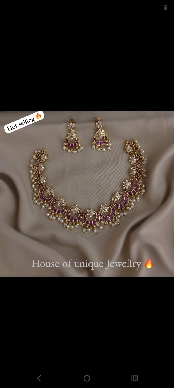 chandbali necklace